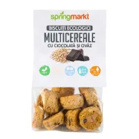 Biscuiti Bio Multicereale cu Ciocolata si Ovaz, 100g, springmarkt