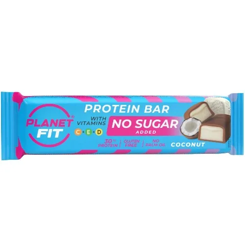 Baton proteic ​​cu vitamine, Coconut, 40g, Brain Foods