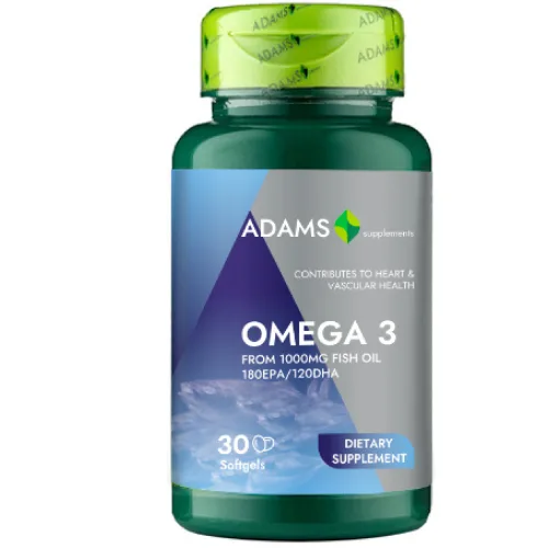 Omega 3 1000mg, 30cps, Adams Supplements