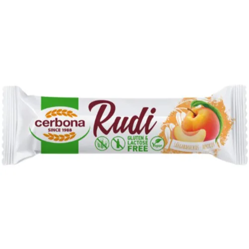 Baton Vegan de Ovaz fara Gluten cu Caise 30g Cerbona