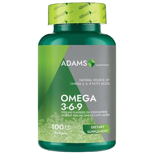 Omega 369 (Flaxseed Oil), 100cps, Adams Supplements